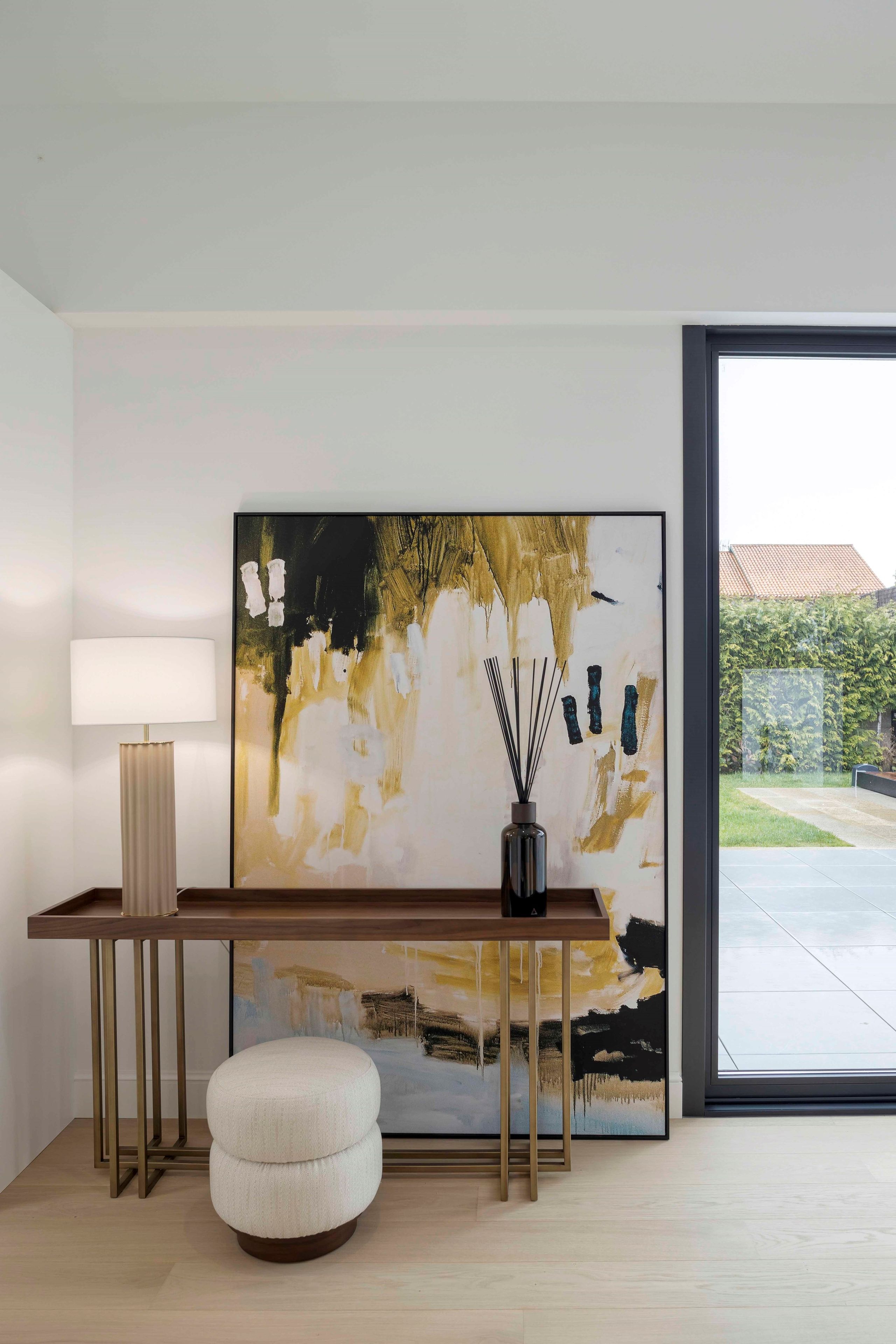 Прямоугольная консоль из нержавеющей стали и дерева Stylish Club ARCH-00094826 - Вид №8