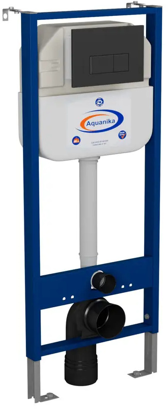 91778050 Инсталляция Aquanika Basic 10.702.450.00.00-Q00008 для подвесного унитаза с клавишей смыва BAU Hotel для инсталляциии, черный матовый STLM-0979372