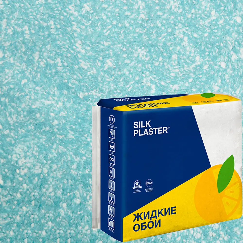 Жидкие обои Silk Plaster Absolute А306 0.83 кг цвет морской волны 82736078 STLM-2196014 