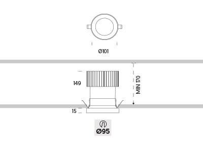 Утопленный светодиодный прожектор ONOK Lighting Ринго ARCH-00027774 - Вид №2