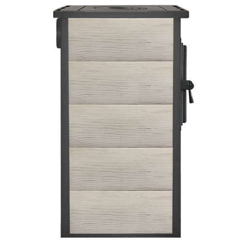 Печь-камин Этна (Панорама) с плитой «Бежевая» высокая 5057 - Вид №1