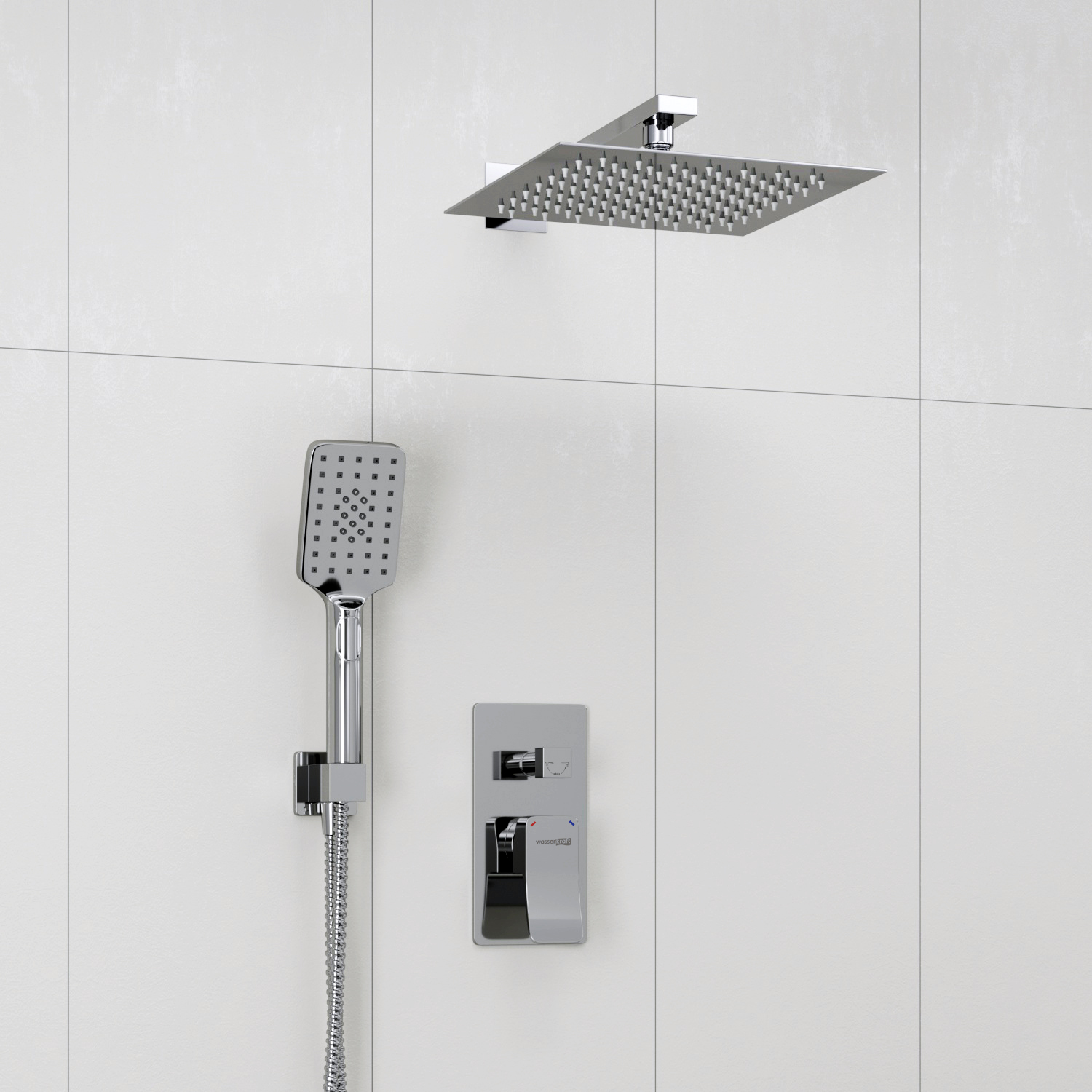 A16190 Встраиваемый комплект для душа с верхней душевой насадкой и лейкой WasserKRAFT 