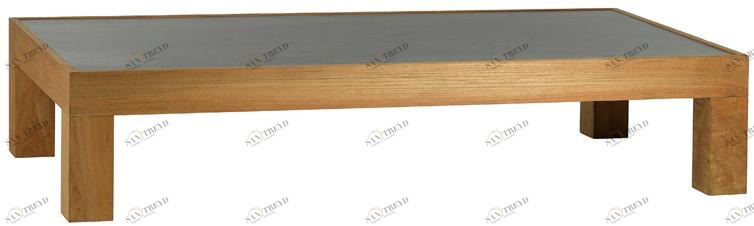 TRIBÙ Низкий прямоугольный журнальный столик из тика Pure sofa 01284