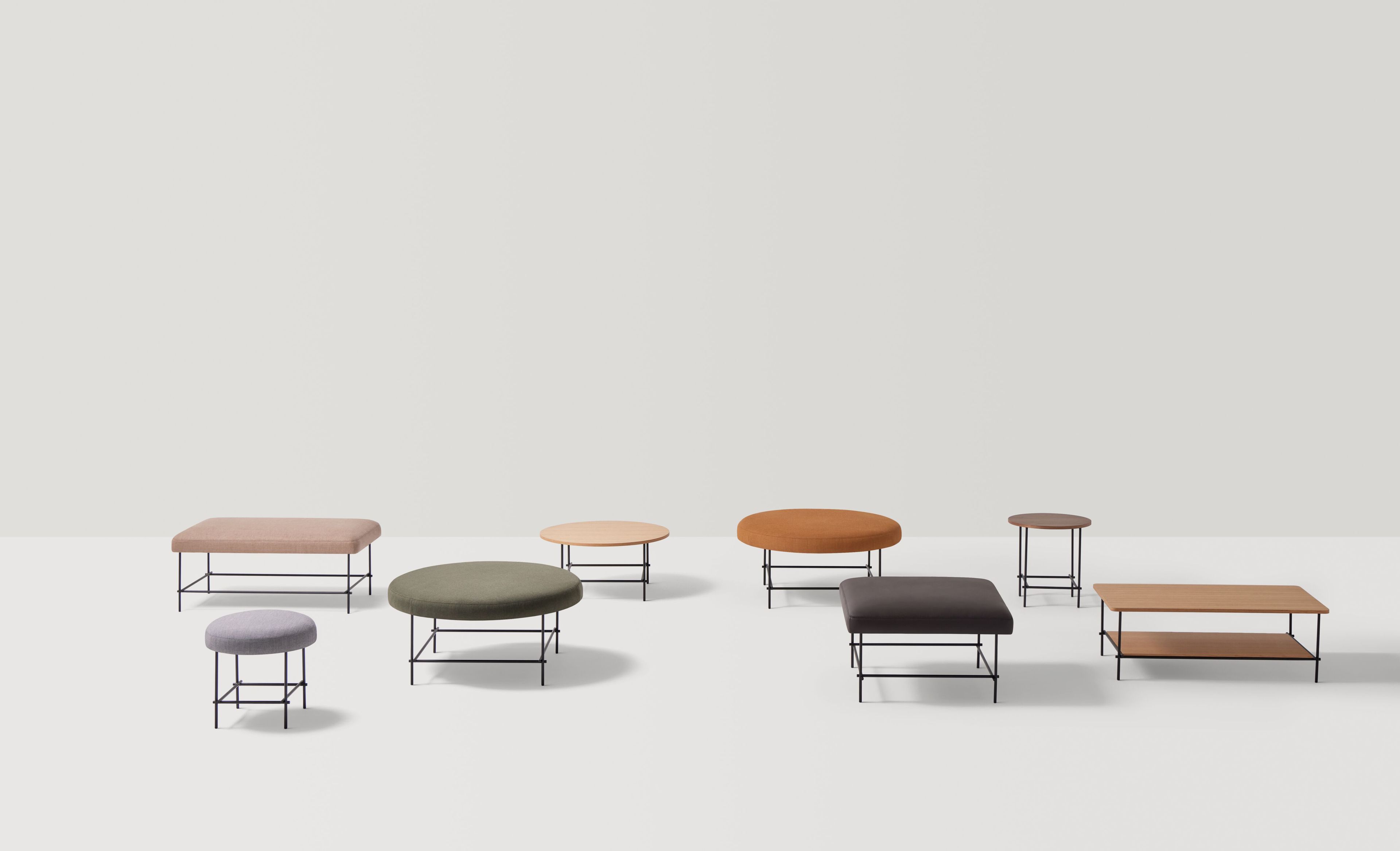 Мягкая скамейка из ткани и металла INCLASS Nuc ARCH-00047608 - Вид №3