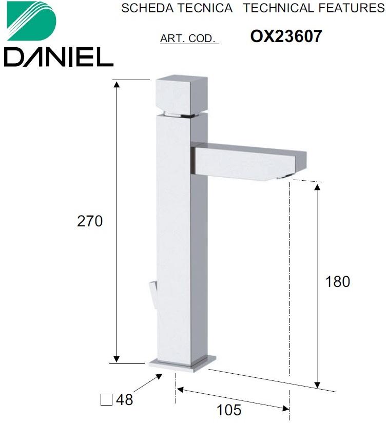 Смеситель для умывальника, однорычажный Oxy dekora Ox23607yl84 Santreyd - Вид №2
