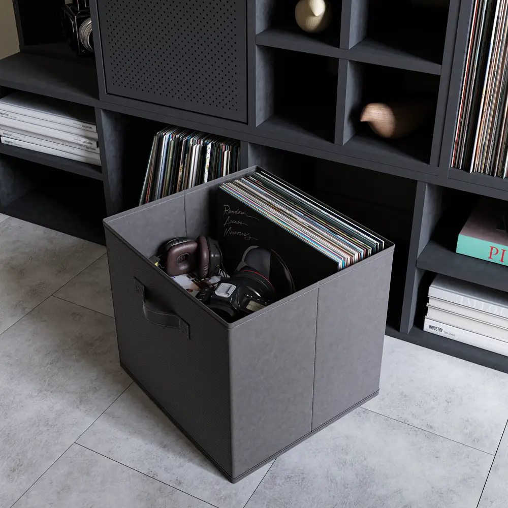 Короб Spaceo KUB для систем хранения - черный складной органайзер 31×31×31 см 81990644 STLM-0016766