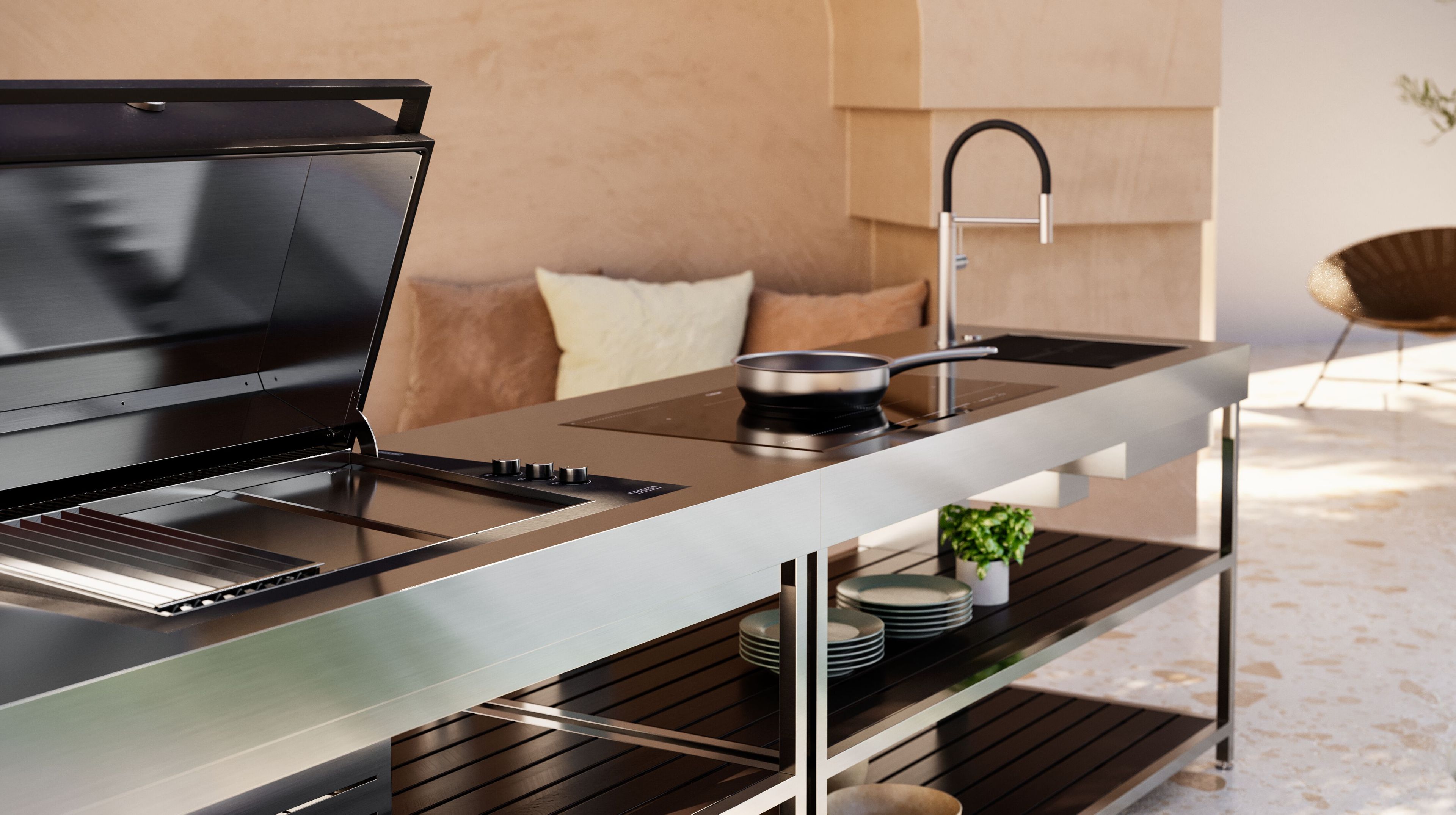 Открытый отдельно стоящий кухонный модуль Foster здесь ARCH-00013498 - Вид №2