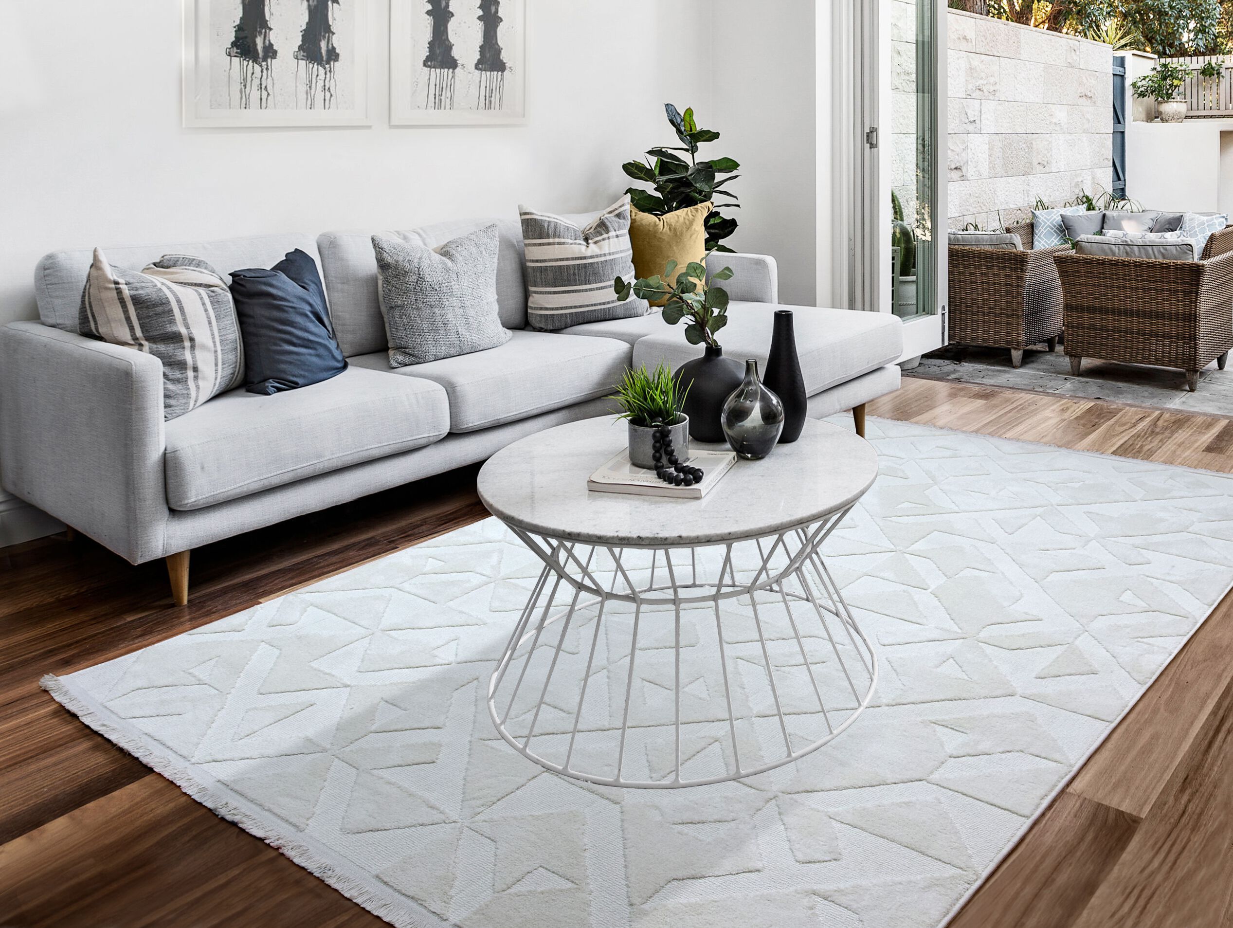 Прямоугольный однотонный ковер с рисунком Ademi Essential ARCH-00079627 - Вид №1