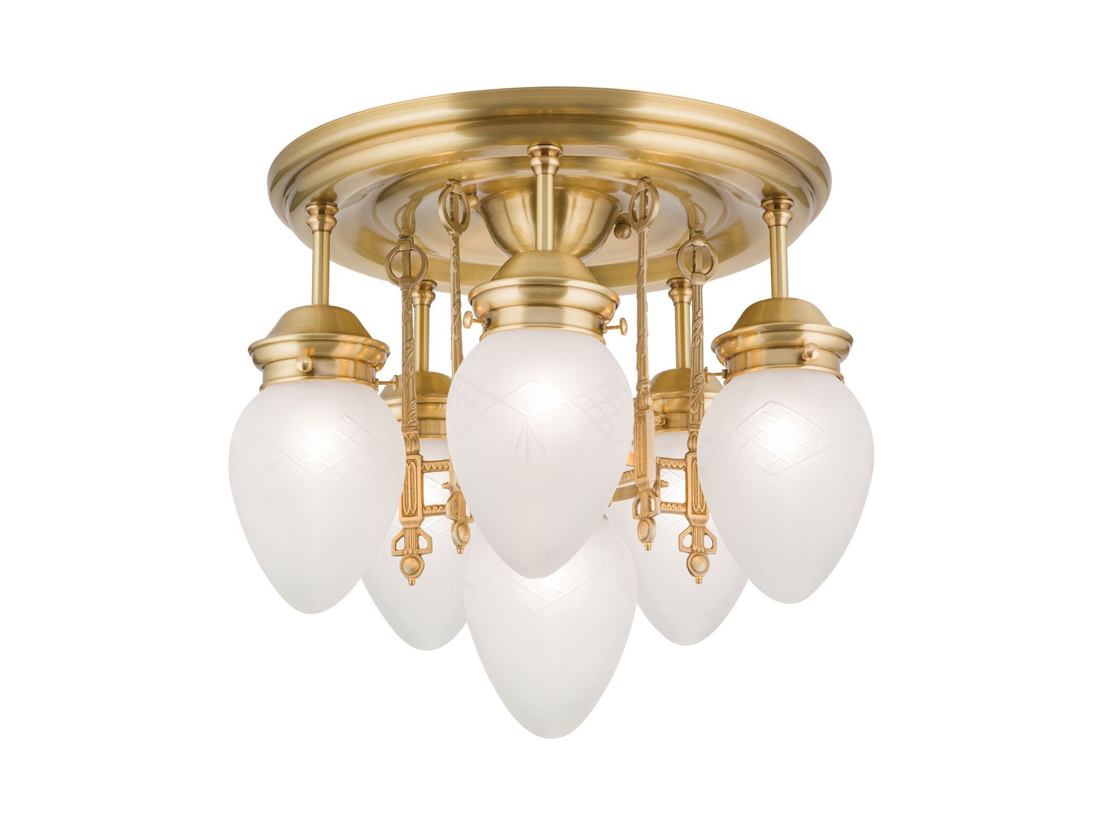 Потолочный светильник из латуни и стекла Orion Будапешт ARCH-00151867