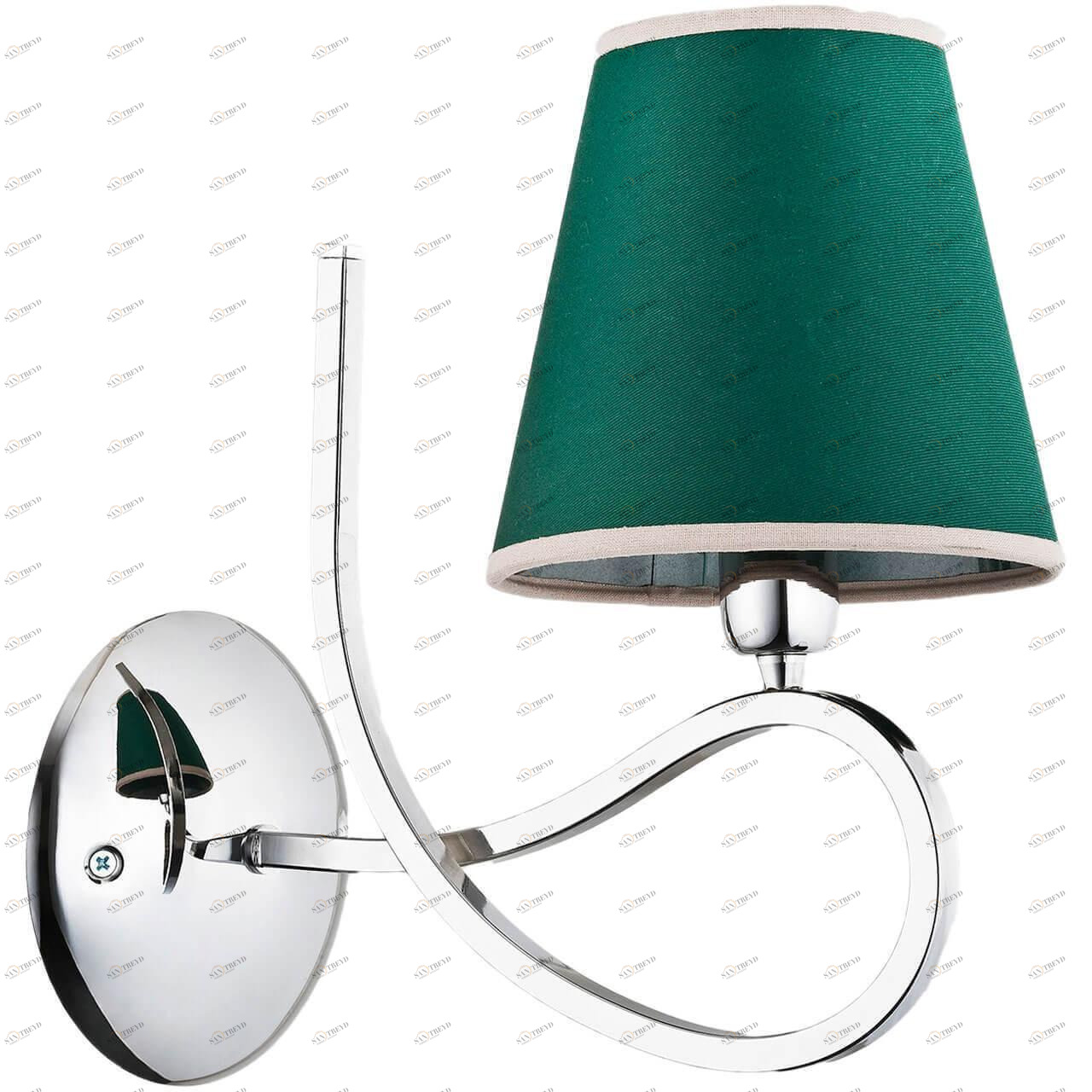 Бра металлическое с абажуром зеленое Willma 23350 ALFA WILLMA 00-3928647 Зеленый 