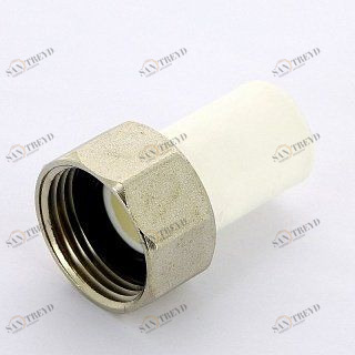 Вставка В с накидной гайкой PRO AQUA полипропиленовая 20х3/4" PA70010