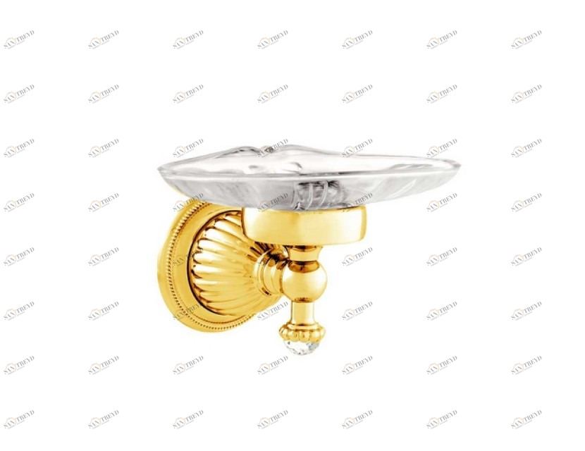 033278.000.01 Подставка для мыльницы с кристаллами сваровски Золото 24К Mestre Artica