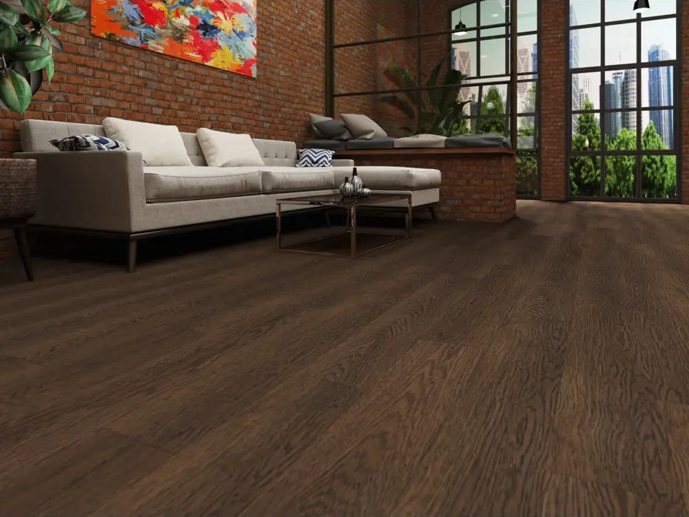 90811652 LVT Плитка EcoClick EcoRich Дуб Грильяж 31 класс толщина 4.2 мм 2.24 м², цена за упаковку STLM-0393279