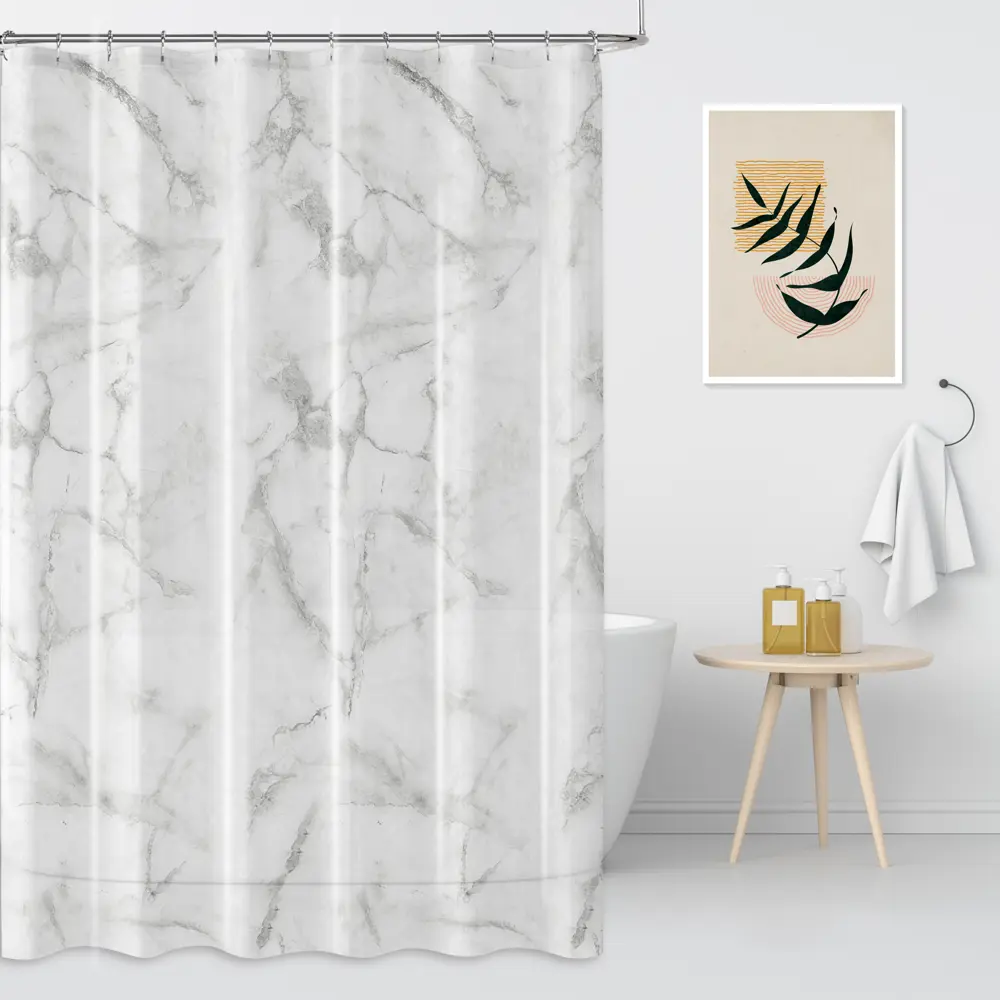 Штора для душа Swensa Bianco 180x180 см PEVA цвет бело-серый STLM-2097464