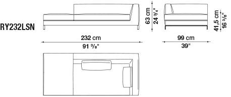 B&B Italia Модульный угловой диван из ткани Ray sun-id-1435354 - Вид №16