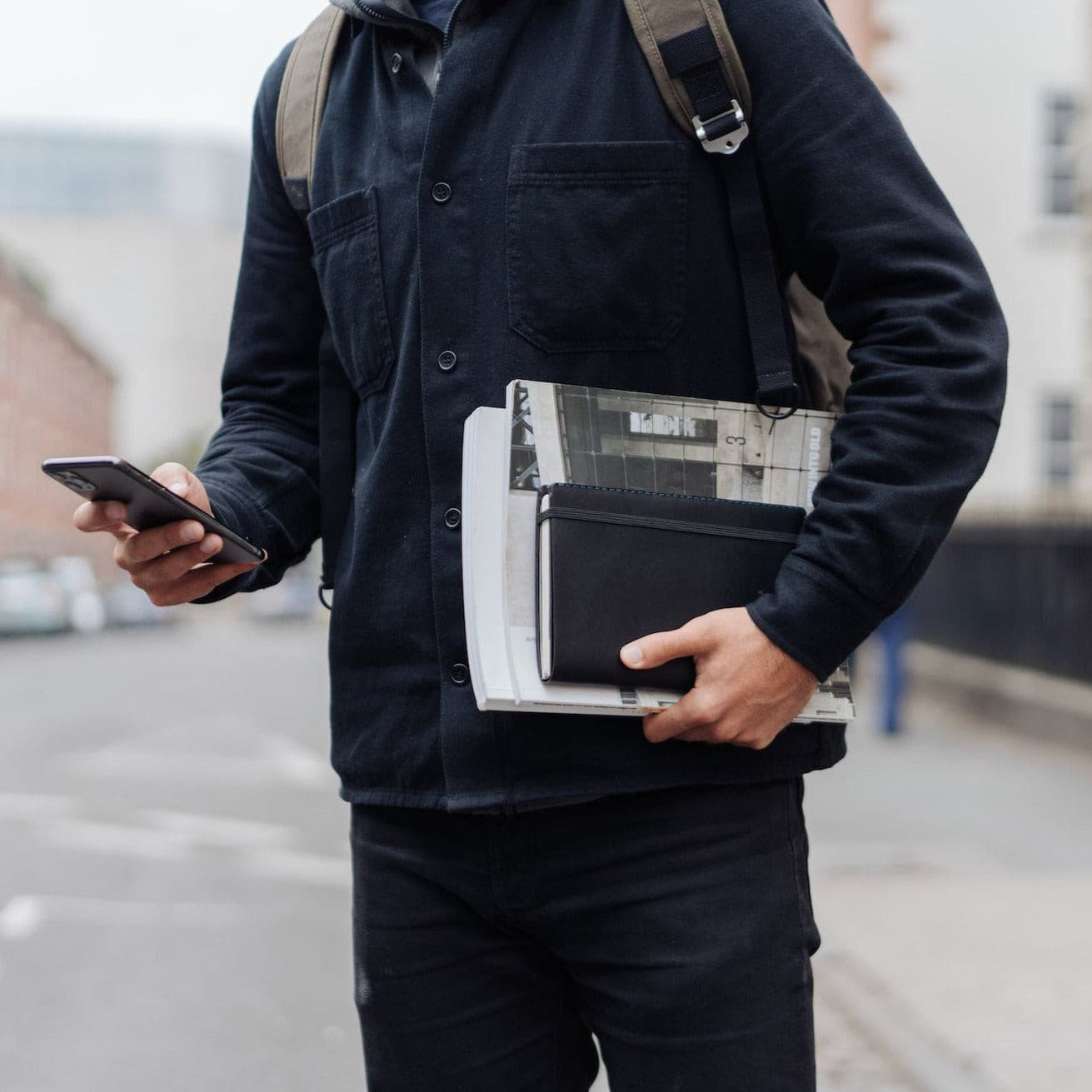 K908BLA Блокнот A5 из карстовой каменной бумаги - пустой Wingback  - Вид №6