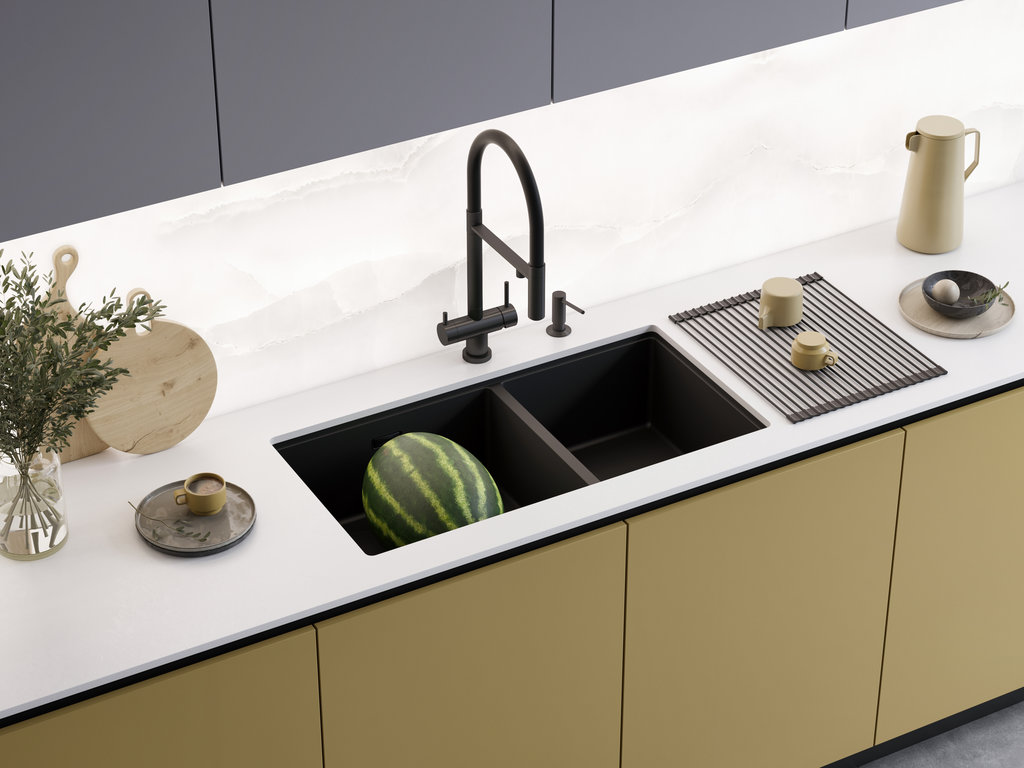 Кухонная мойка Taki 85-2-LB-U/IF Side IN OMOIKIRI 4997037 - Вид №3