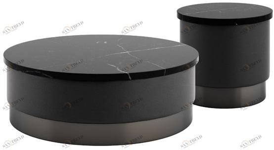 Tacchini Круглый журнальный столик из мрамора Pastilles sun-id-1345311