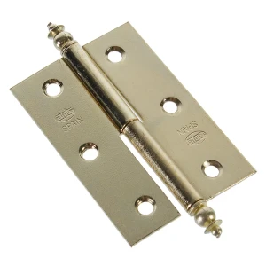 Петля мебельная карточная съёмная левая Amig 541 60x40 мм сталь цвет золото