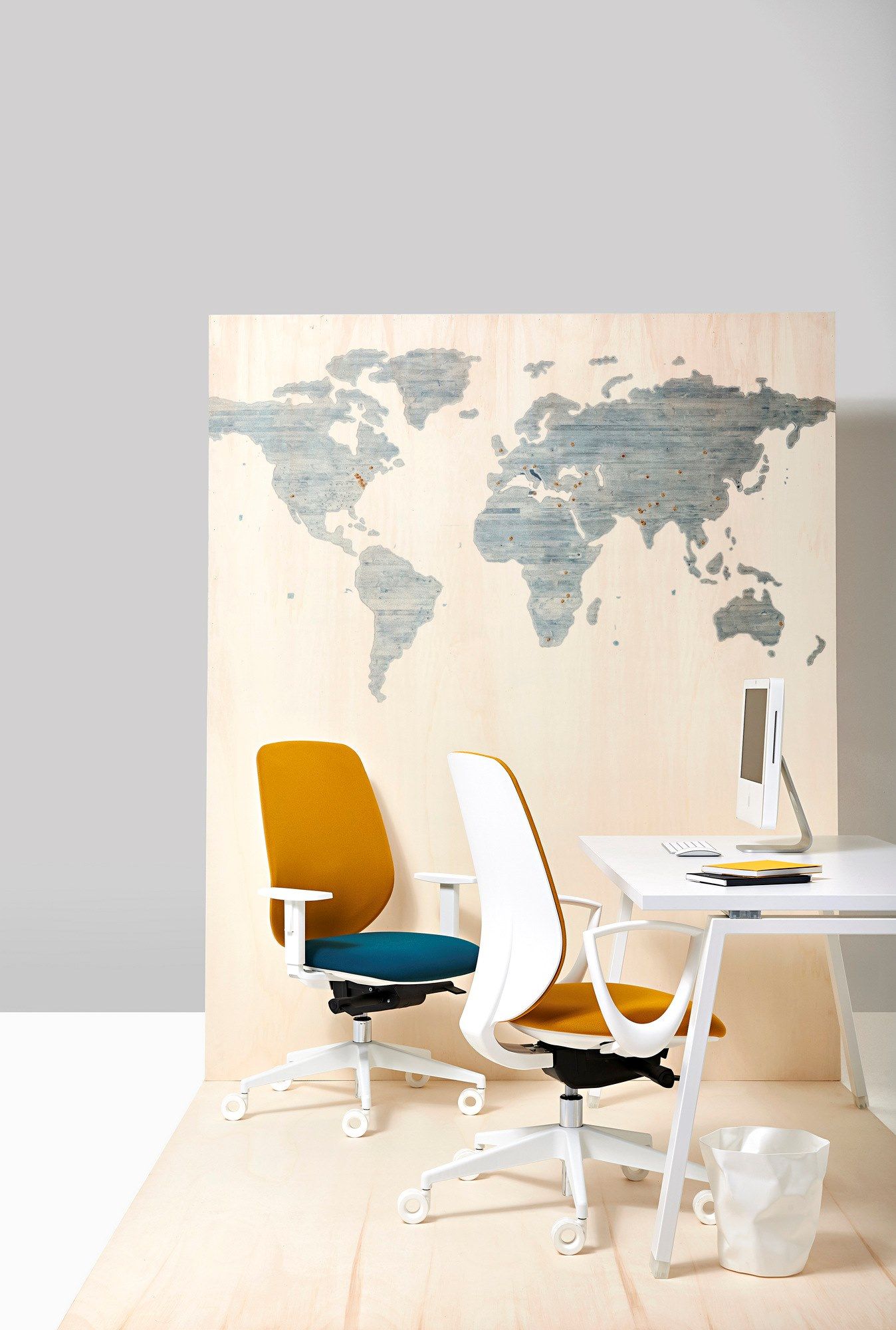 5 спиц подлокотник ткань регулируемая высота операционный стул офис Diemme Кожа ARCH-00051264 - Вид №7