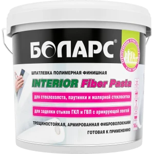 Шпаклевка полимерная финишная Боларс Interior Fiber Pasta 14 кг