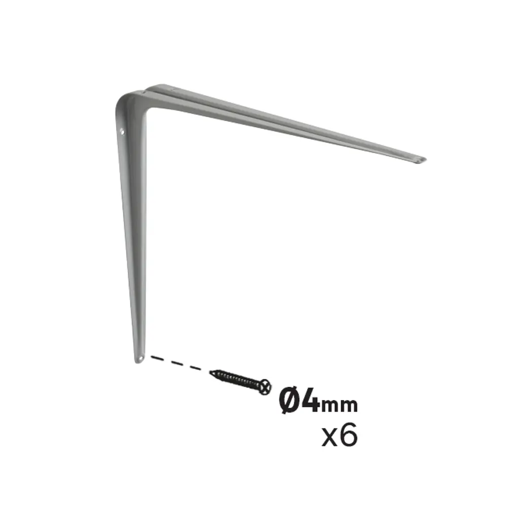 Утилитарный кронштейн Normo 35x40 см нагрузка до 25 кг цвет серый Santreyd STLM-2182465 - Вид №4