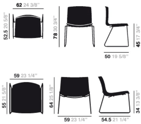 arper Штабелируемое кресло-санки Catifa 53 sun-id-1399180 - Вид №3