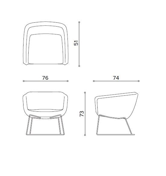 Сани кресло с подлокотниками True Design Arca ARCH-00078596 - Вид №8