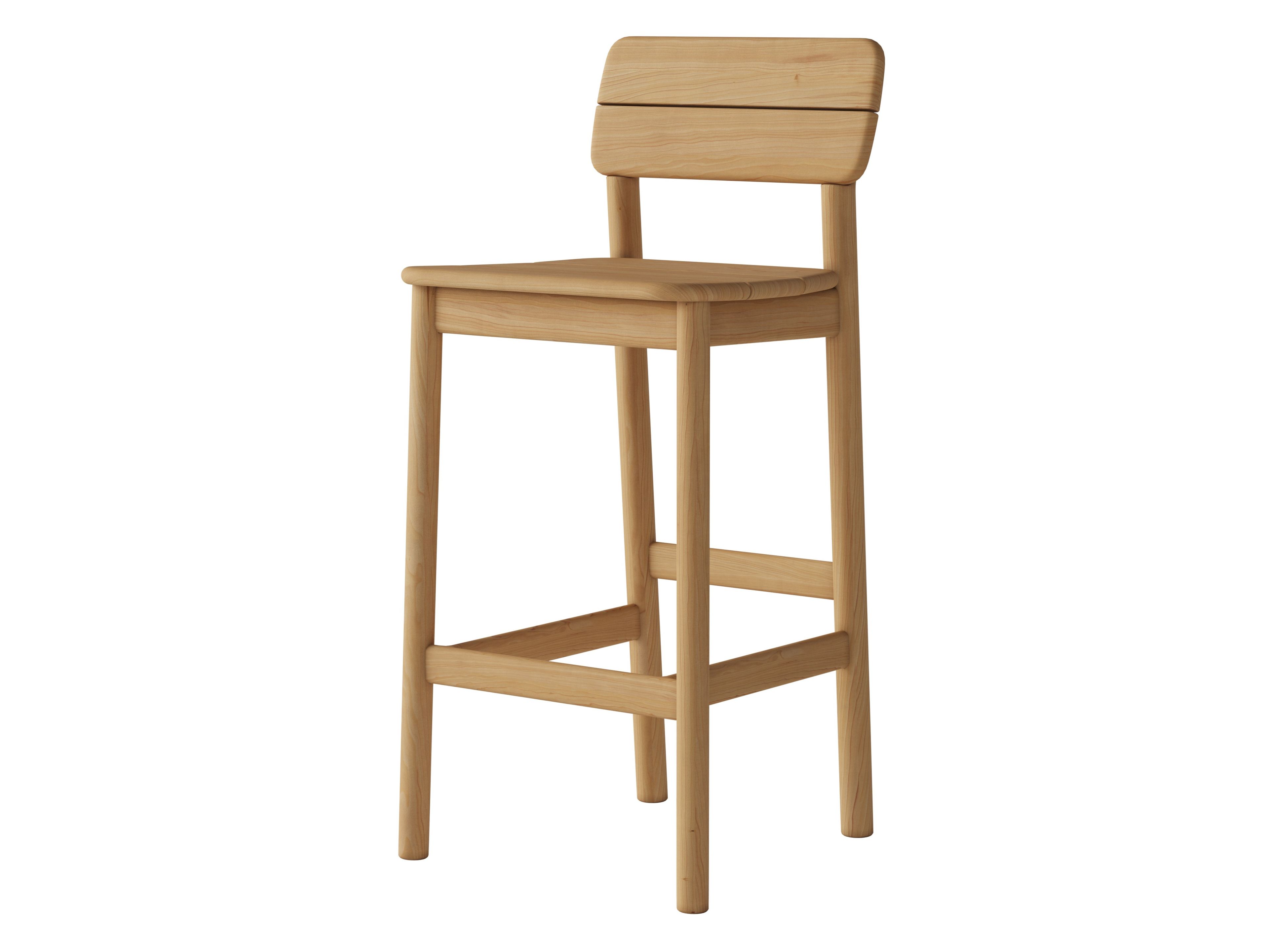 Высокий стул из тикового дерева со спинкой Case Tanso ARCH-00009617 - Вид №1