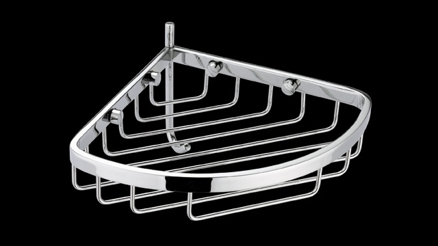 GH153 Мыльница для душевой кабины, треугольная, подвесная, сетчатая, с крючком, латунная bagno&associati Complementi Bagno & Associati