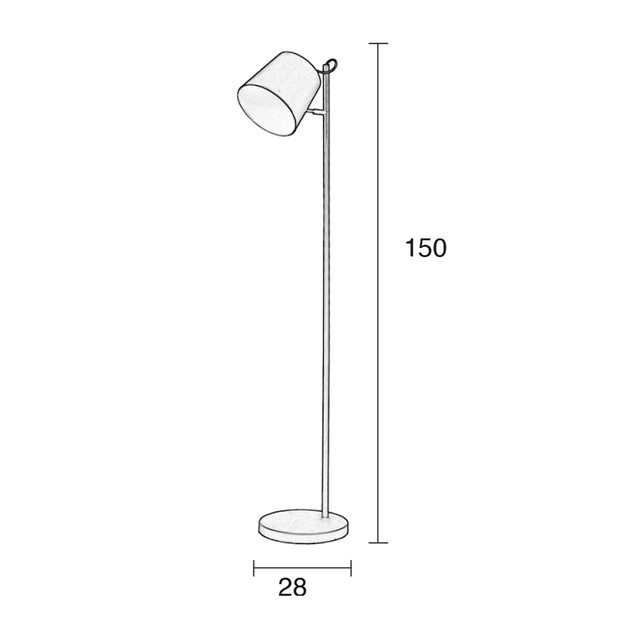 Лампа напольная Buckle Head, медный Zuiver 5100048 - Вид №10