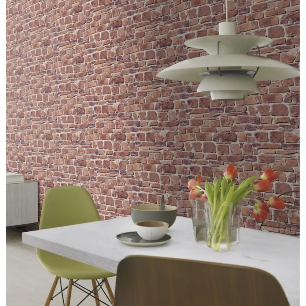 Обои виниловые Rasch Tiles Kongoleum красные 0.53 м 402612 STLM-2164189 - Вид №4