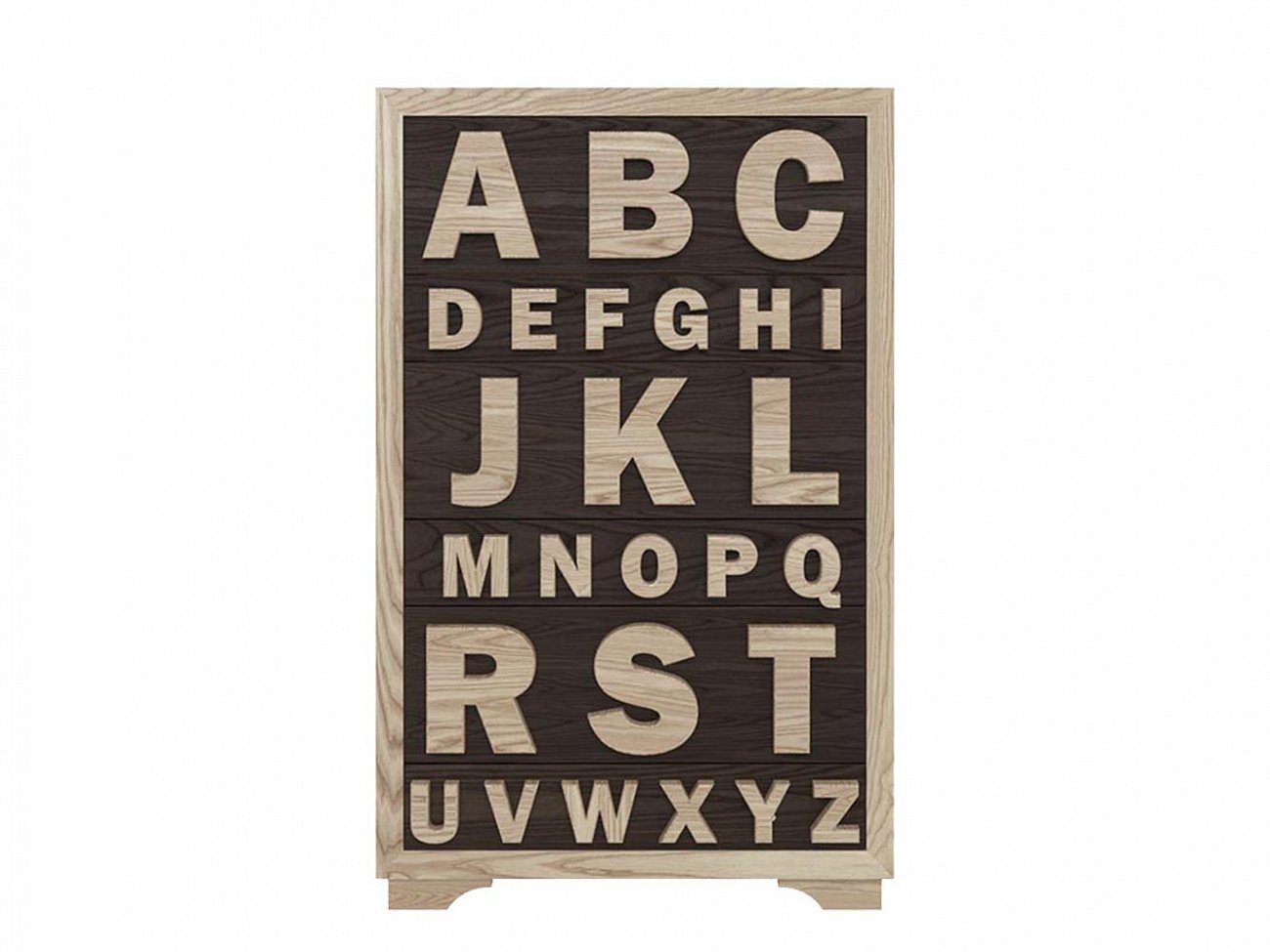 Комод с рисунком бежевый, коричневый N3 Alphabet FURNITERA ДИЗАЙНЕРСКИЕ, КОМОДЫ ALPHABETICAL 120330 Бежевый;коричневый  - Вид №1