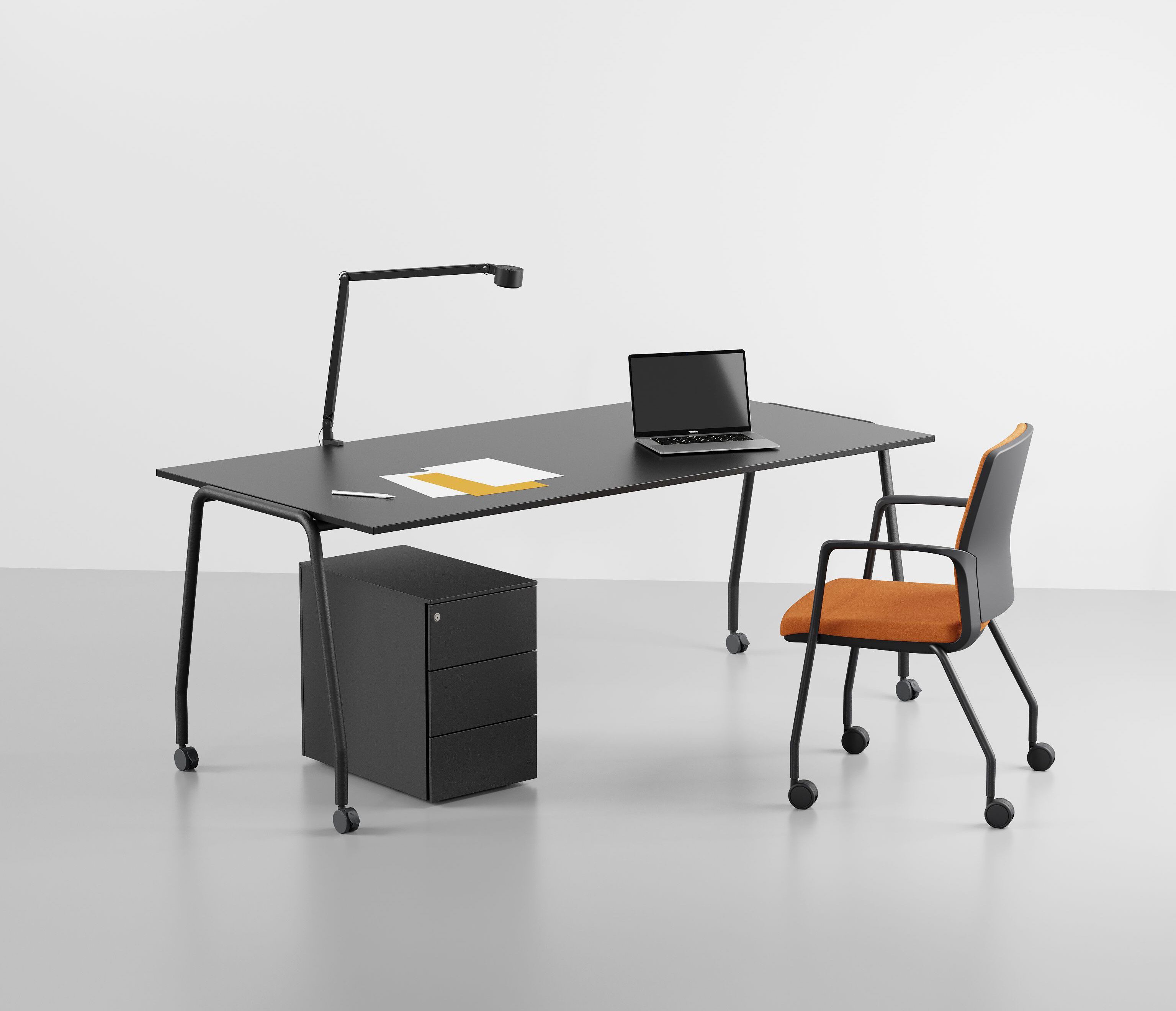 Окрашенный металлический офисный комод с замком IBEBI Kai ARCH-00089292 - Вид №5