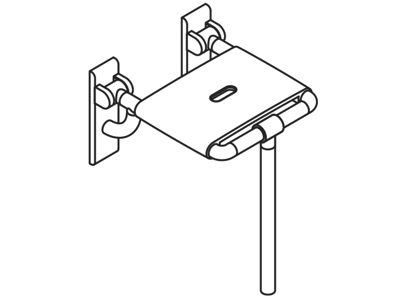 801.51.207S складное сиденье HEWI Serie 477/801  - Вид №17