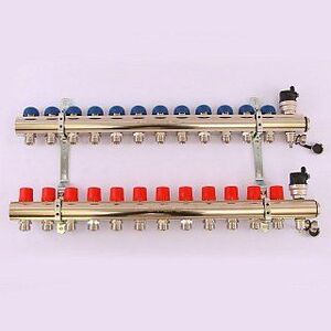 Колл. группа EMMETI TOPWAY 1"x3/4" ЕК 12 выходов с термостатическими вентилями
