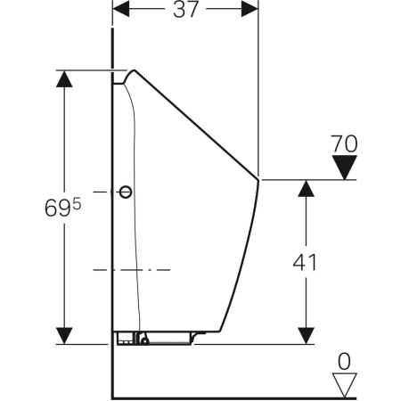 116.073.00.1 Писсуар сенсорный настенный Geberit  - Вид №3