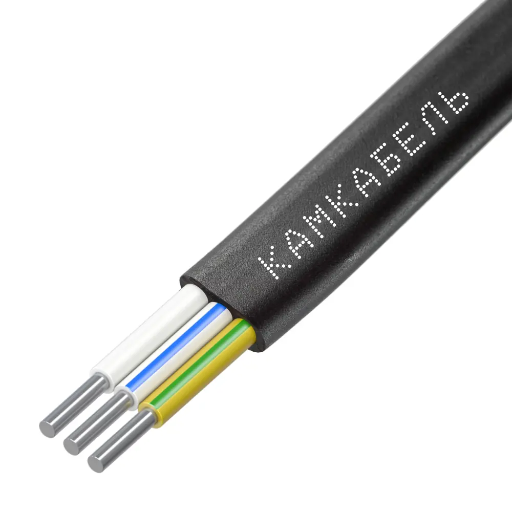 Кабель Камкабель АВВГ 3x4 мм 50 м ГОСТ цвет черный 82347512 STLM-2059382 
