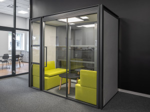 Акустическая офисная кабина со встроенным освещением
