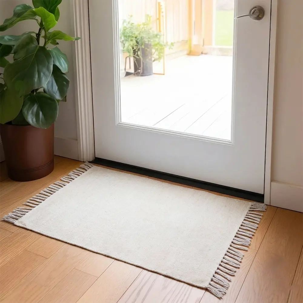 Коврик декоративный KREAFORTA Bareilly 50x80 см хлопок цвет белый STLM-2081448 - Вид №5