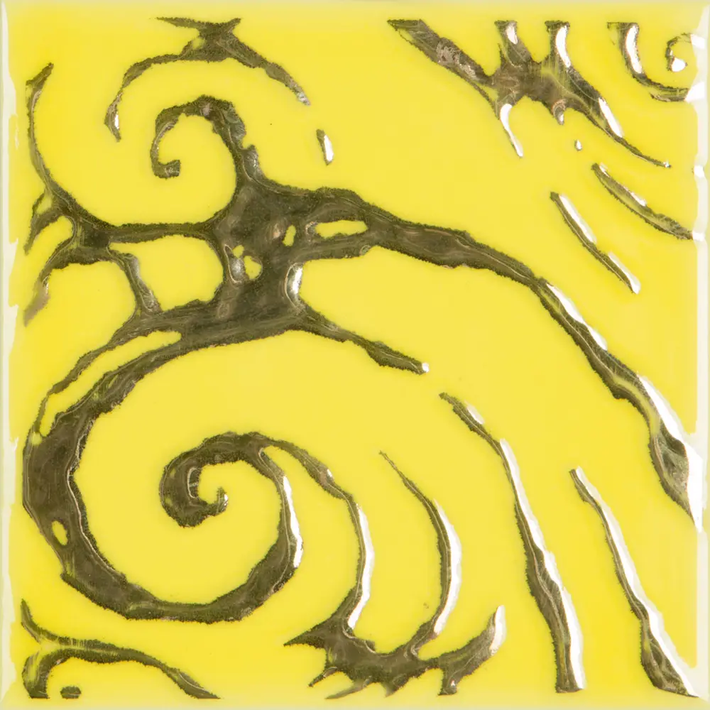 Декор STREZA VERSUS, цвет жёлтый, 10х10 см Santreyd STLM-2106345