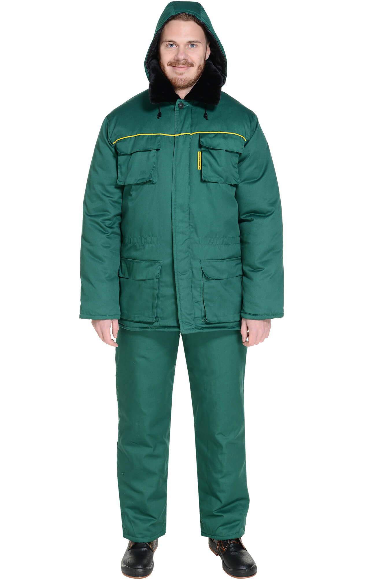 63761 Костюм "Эксперт-К" зимний темно-зеленый  Зимняя спецодежда  размер 60-62/182-188  - Вид №17