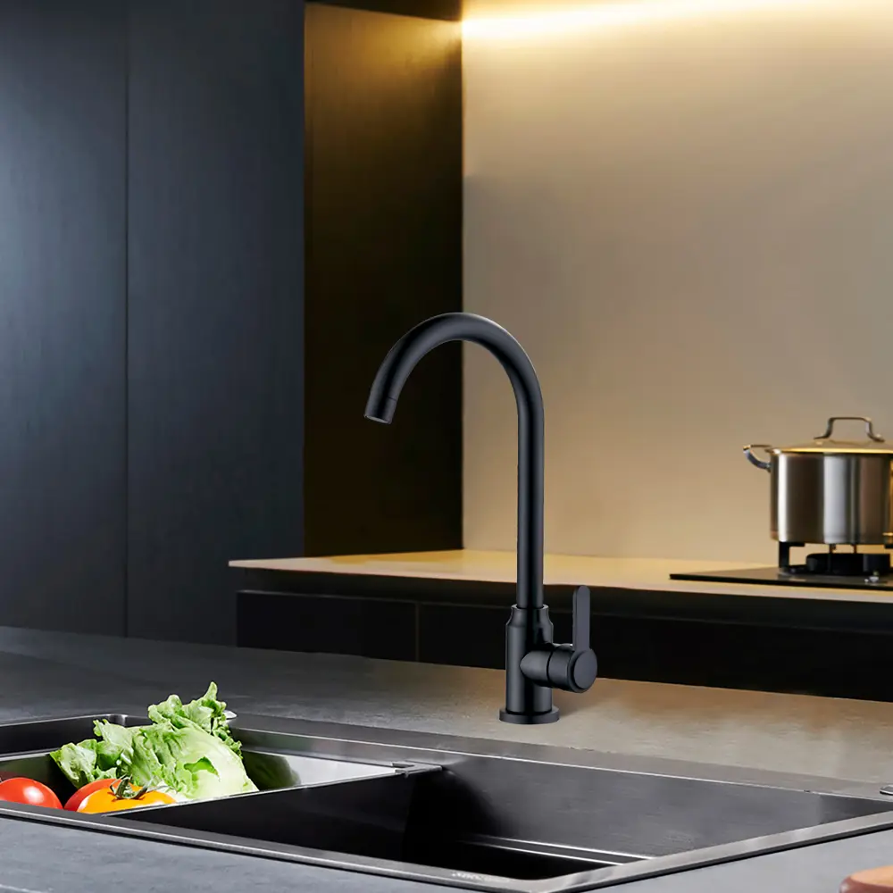 Смеситель кухонный Vidage VFR8631 BL высота 35 см цвет черный STLM-2138122