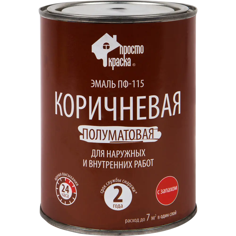 Эмаль ПРОСТОКРАСКА ПФ-115 коричневая для наружных и внутренних работ 82174335 STLM-0021155 - Вид №4