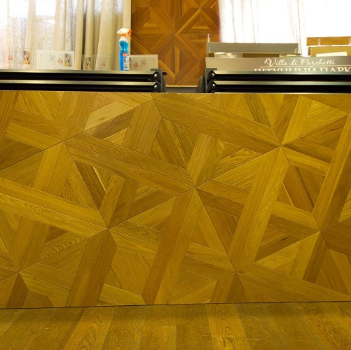 Модульный паркет Marco Ferutti Linea Linea Дуб с брашью (Текстурированная) 405х405 мм 2600600029 - Вид №9