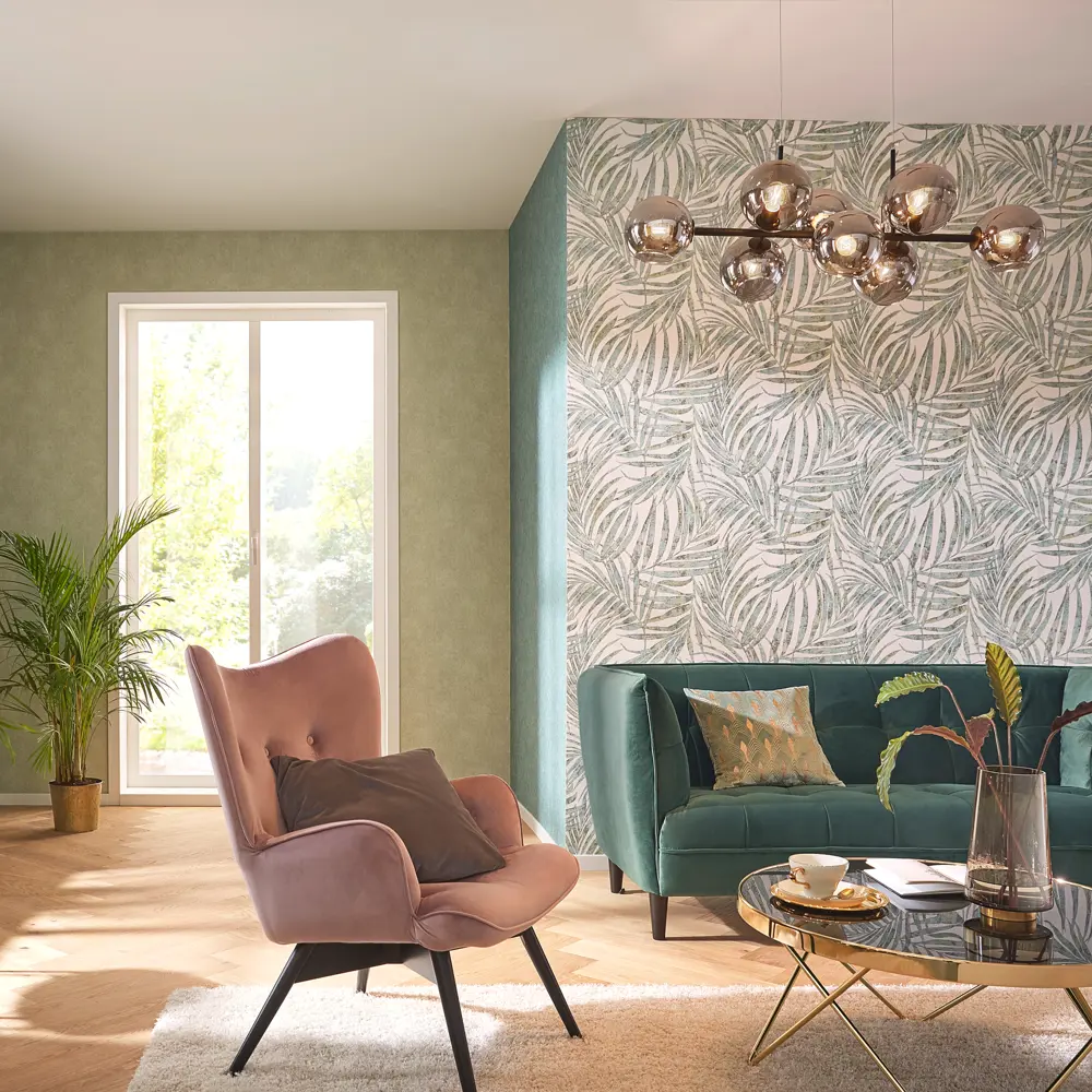 Обои флизелиновые Rasch Linares зелёные 0.53 м 617443 STLM-2142794 - Вид №2