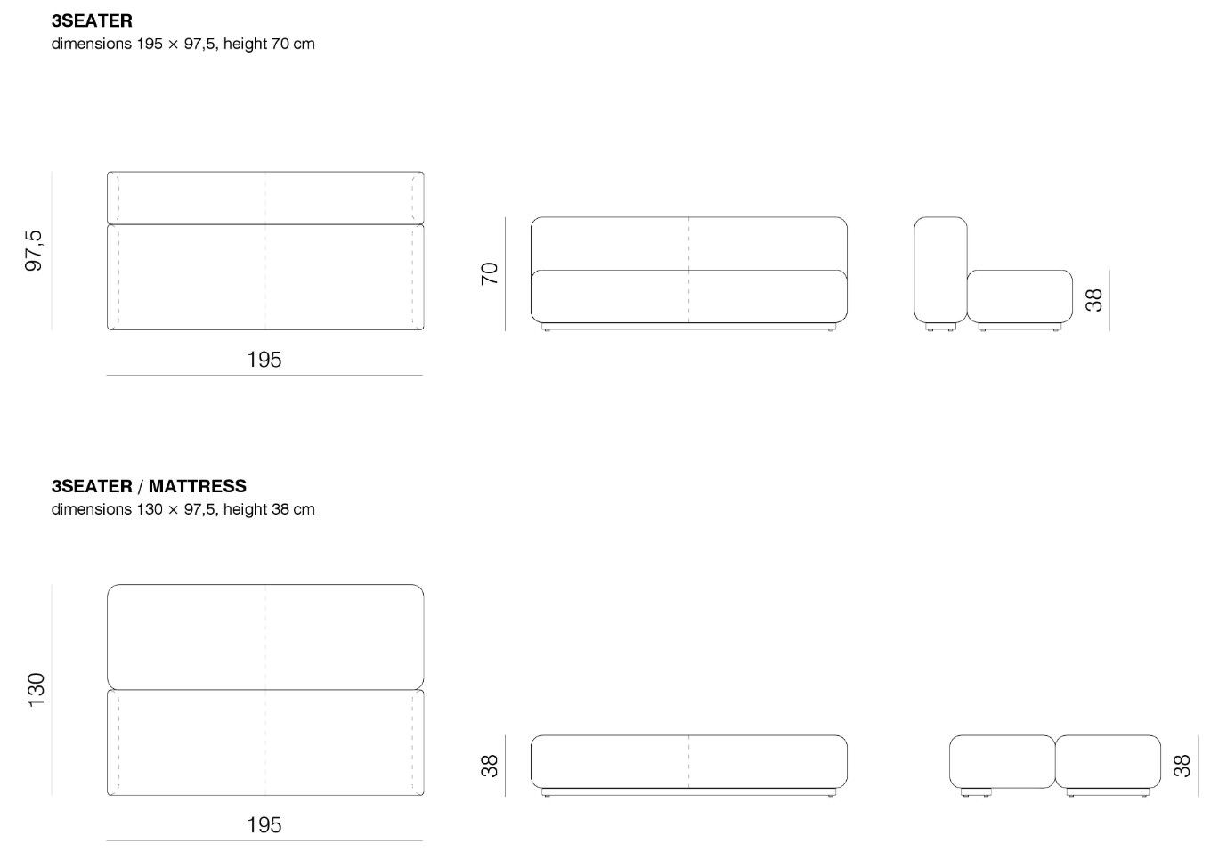 Диван-кровать из ткани prostoria Klaster ARCH-00082629 - Вид №4