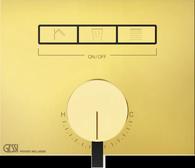 Смеситель для душа 63081 246 Gessi Hi-fi ЗОЛОТОЙ PVD