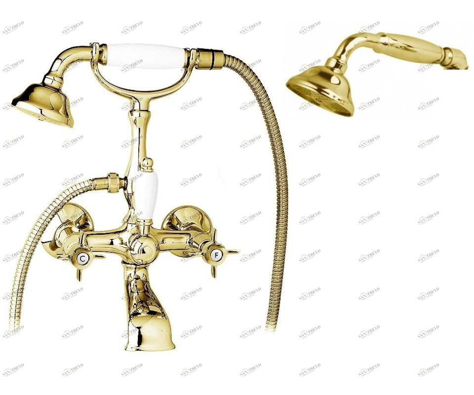 Смеситель для ванны с ручным душем, шлангом 150 см CEZARES LORD-VD-03/24-M