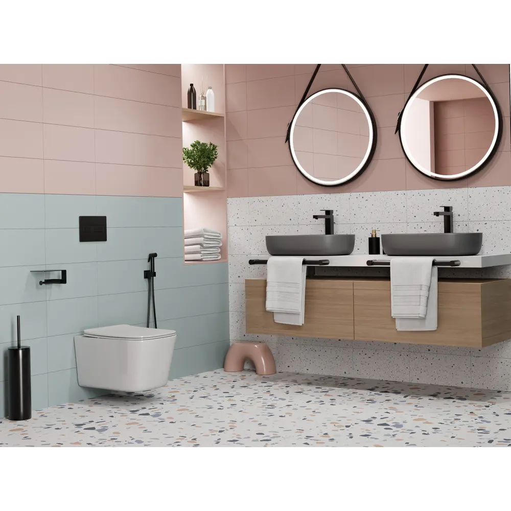 Настенная плитка KREAFORTA Mersey Mono 20x40 см 1.62 м² матовая цвет розовый STLM-2021953 - Вид №10